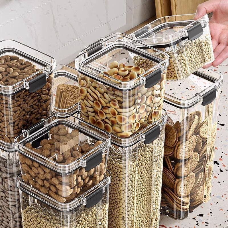 Transparent Kitchen Storage Jar with Airtight Seal