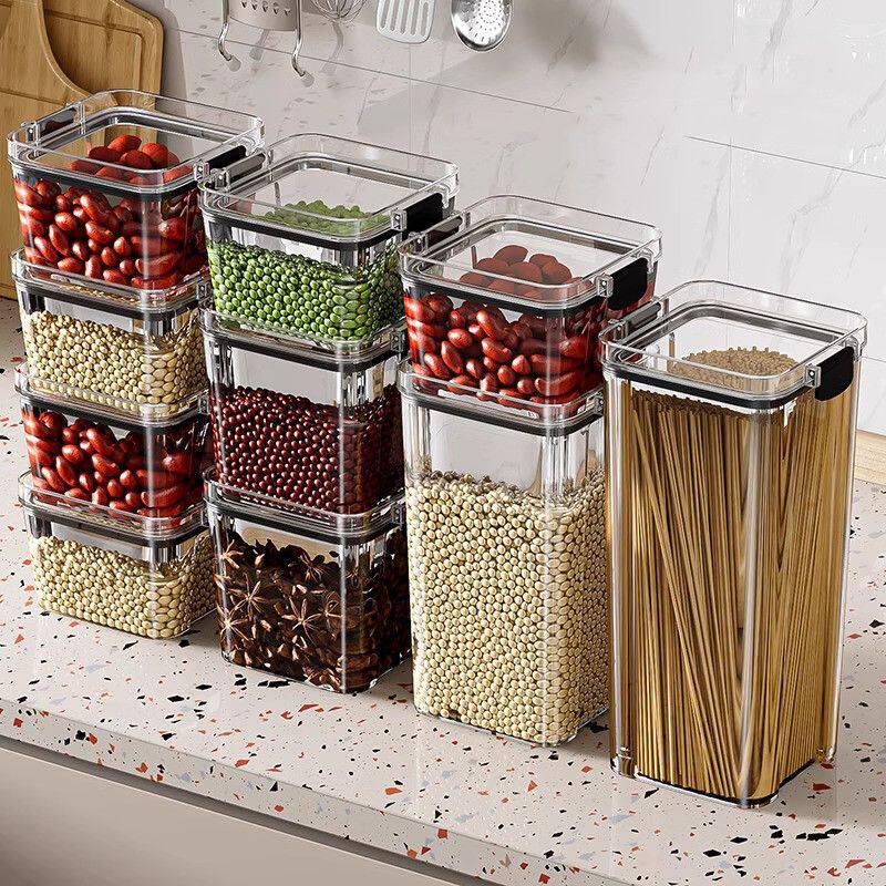 Transparent Kitchen Storage Jar with Airtight Seal