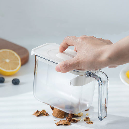 Silicone Sealed Transparent Kitchen Storage Container with Spoon